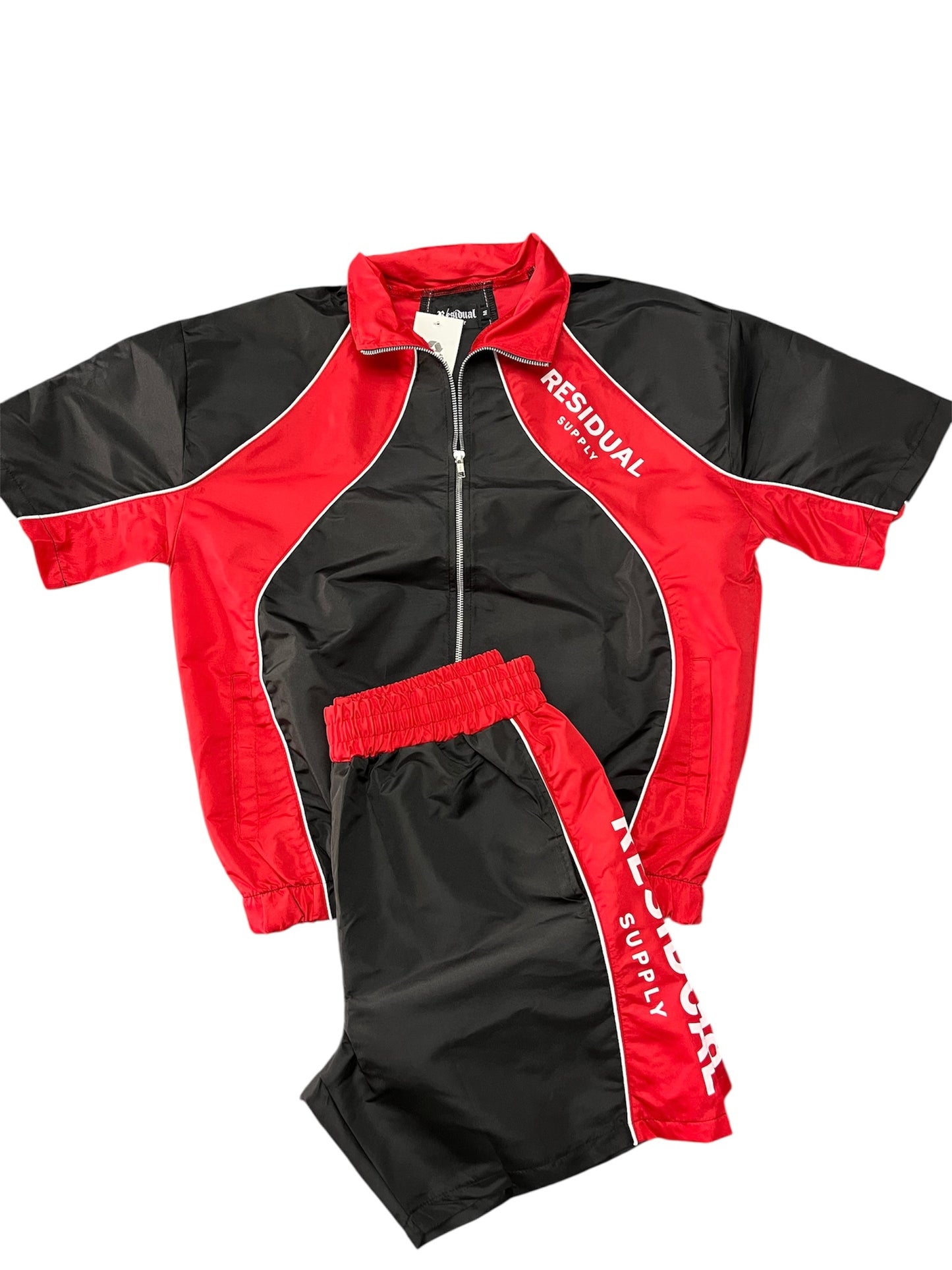 Full Zip Nylon Short Set